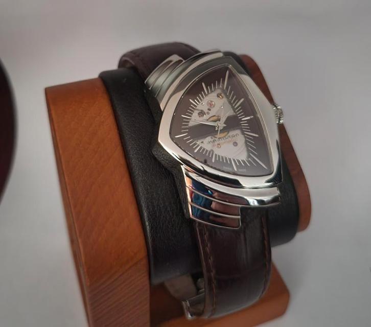 Hamilton ventura horloge, Handtassen en Accessoires, Horloges | Heren, Zo goed als nieuw, Polshorloge, Staal, Leer, Ophalen