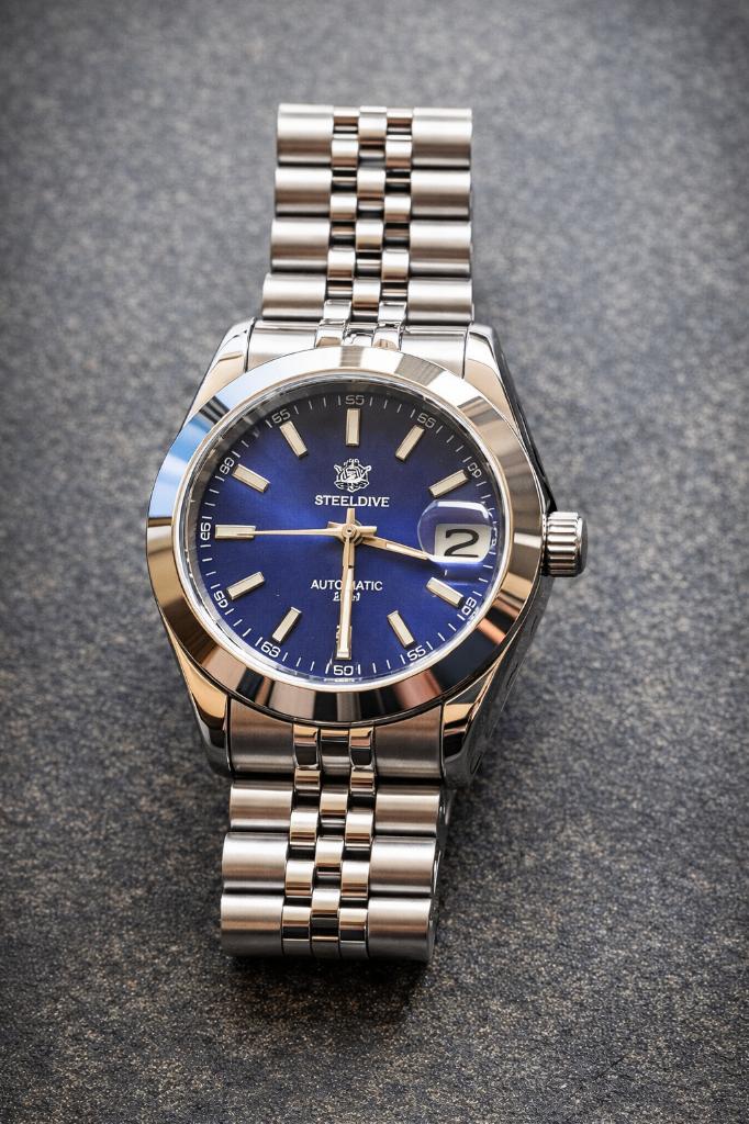 Horloge - Steeldive Hommage Datejust, Staal, Staal, Polshorloge, Zo goed als nieuw