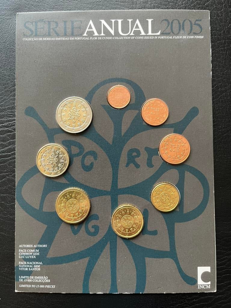 Portugal FDC euro set 2005, Timbres & Monnaies, Monnaies | Europe | Monnaies euro, Enlèvement, Portugal, Autres valeurs, Série