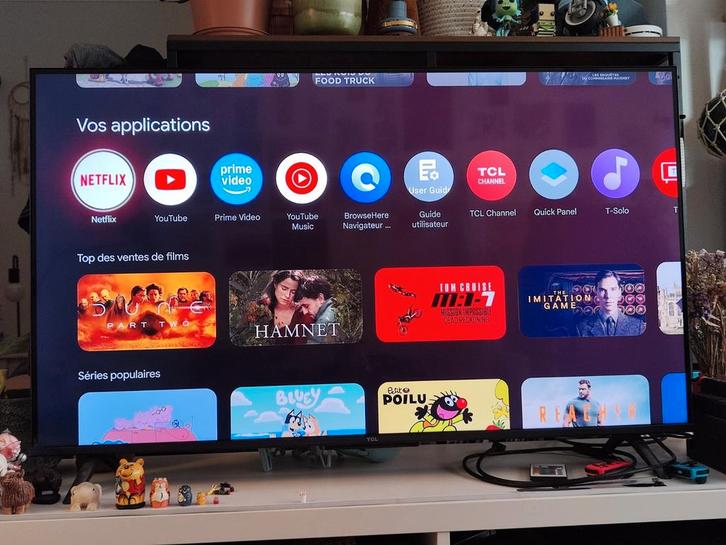 Smart TV 4K 43 Pouces TCL/120fps, TV, Hi-fi & Vidéo, Télévisions, Neuf, 40 à 60 cm, 4k (UHD), Autres marques, 120 Hz, Smart TV