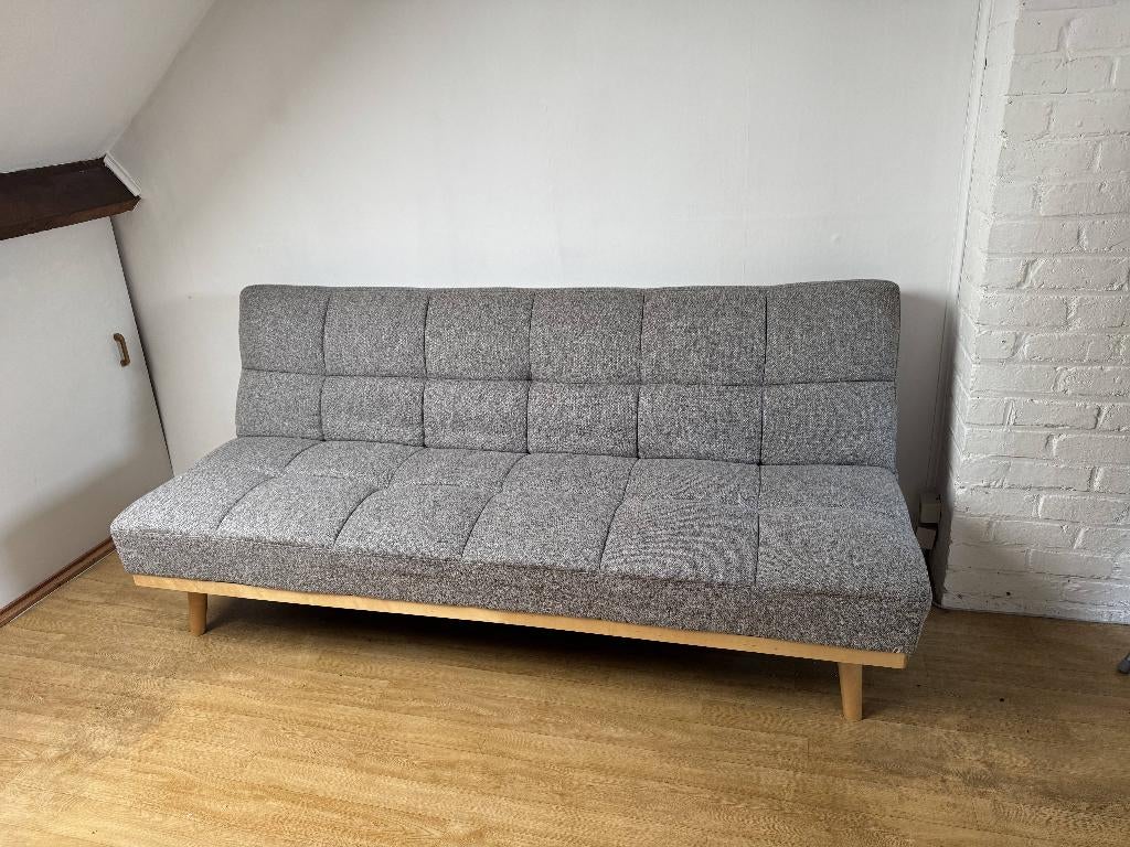 Canapé convertible Jysk, 90 cm, Gris, Enlèvement, Utilisé