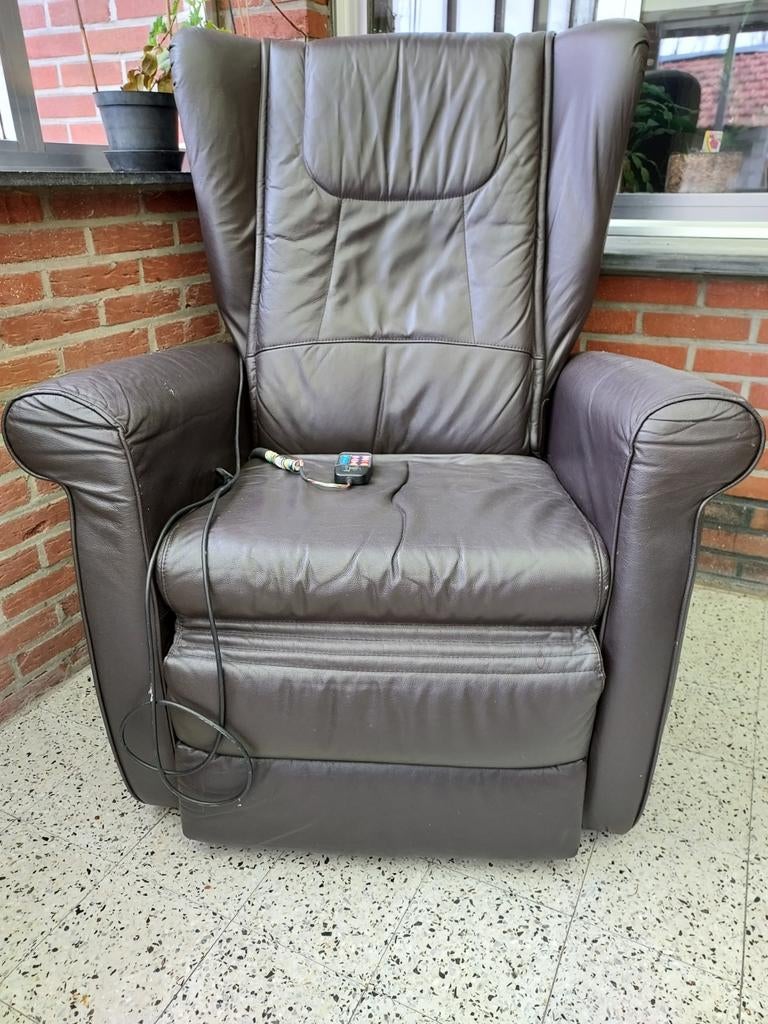 Relaxzetel, Huis en Inrichting, Fauteuils, Ophalen, Leer