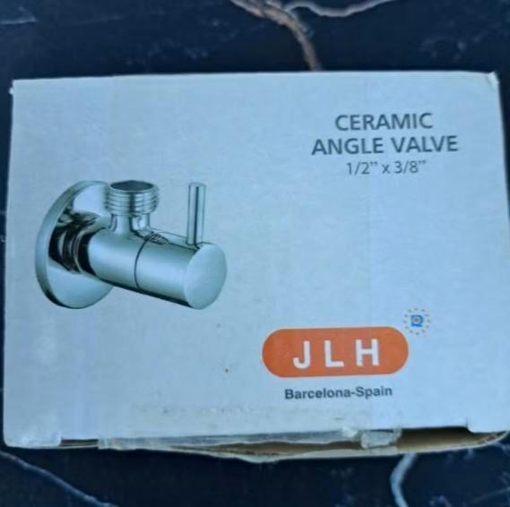 Vanne d'angle, Robinet d'équerre 1/2 "+ 3/8", Bricolage & Construction, Sanitaire, Neuf, Robinet, Chrome, Enlèvement ou Envoi