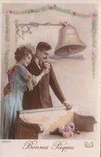 FANTASIE -  Koppel bij grote Paasklok + 110 Jaar oud !, Verzenden, Voor 1920, Gelopen, Overige thema's