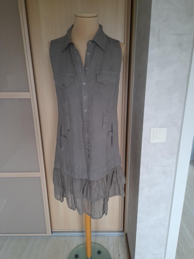 Linnen kleedje maat 38, Kleding | Dames, Maat 38/40 (M), Bruin, Cassis, Ophalen of Verzenden