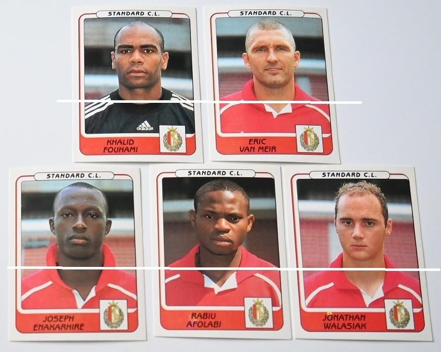 Panini/Football 2002/Standard Liège/5 autocollants, Envoi, Comme neuf, Affiche, Image ou Autocollant