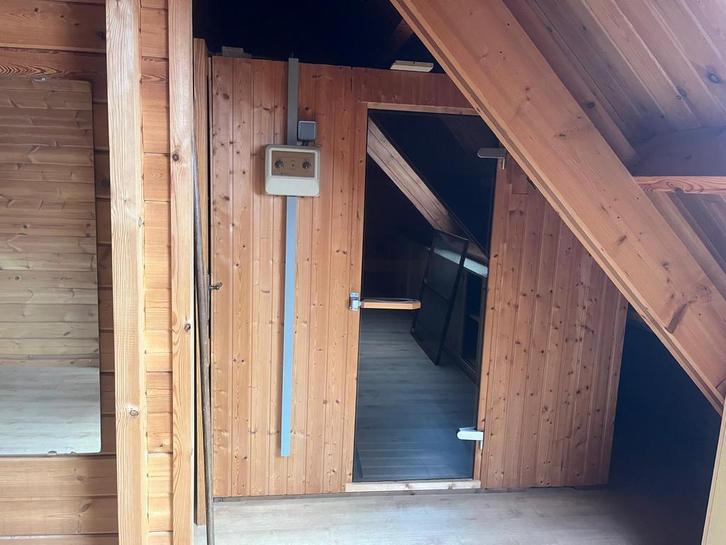 Sauna onder schuin dak, Sport en Fitness, Sauna, Gebruikt, Complete sauna, Ophalen