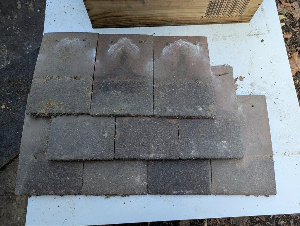 Gratis lot platte rustieke dakpannen, Ophalen