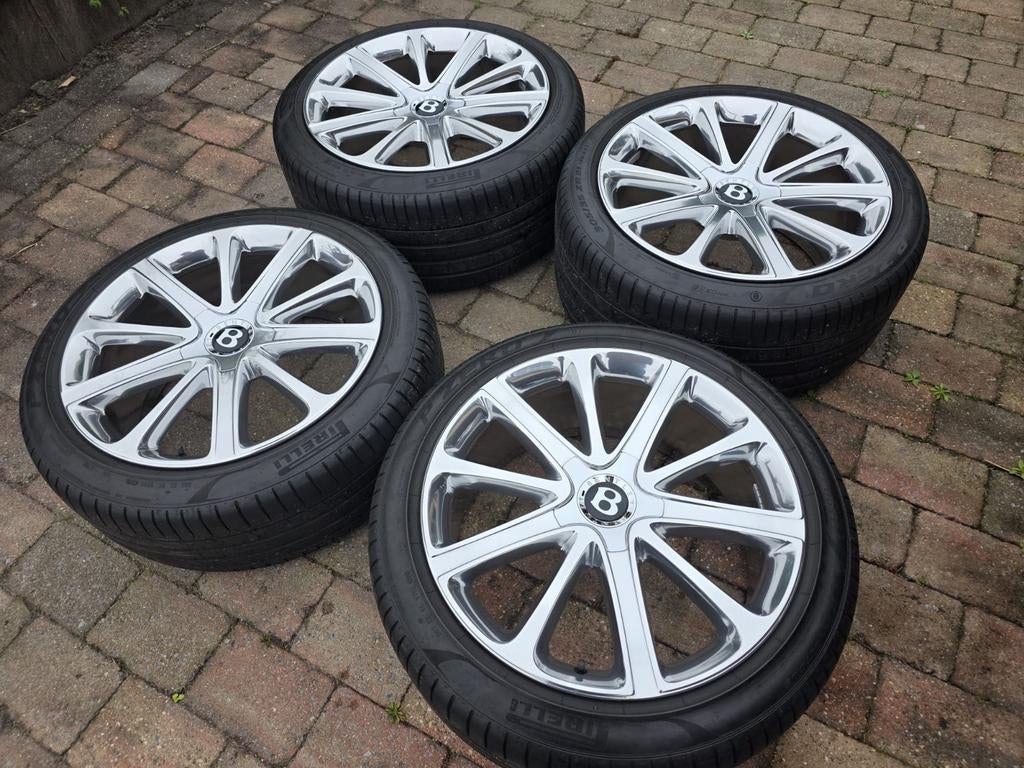 21 Inch Bentley Flying Spur Velgen met Banden, Autos : Pièces & Accessoires, Pneus & Jantes, Pneus et Jantes, Pneus été, 21 pouces