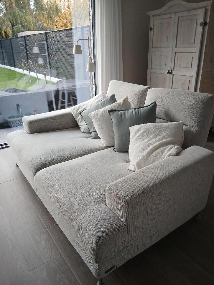 Verstelbare 3-zit zetel, Huis en Inrichting, Zetels | Zetels, Zo goed als nieuw, Rechte bank, Driepersoons, Stof, Ophalen