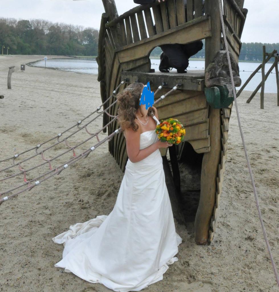 Trouwkleed, Kleding | Dames, Trouwkleding en Trouwaccessoires, Ophalen, Zo goed als nieuw, Wit, Trouwjurk