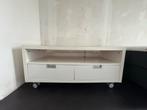 Wit televisiemeubel, Ophalen, Gebruikt, 100 tot 150 cm, 75 cm of meer