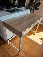 Ikea Alex 100x48 bureau wit en eikenpatroon als nieuw, Huis en Inrichting, Bureaus, Ophalen, Zo goed als nieuw, Bureau