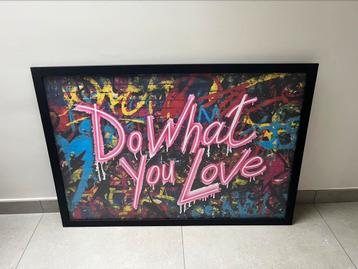 Canvas Do what You Love inspiratie Bansky super goede staat beschikbaar voor biedingen