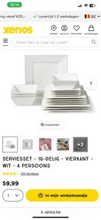 36-delige set. Vierkant servies, Huis en Inrichting, Keuken | Servies, Ophalen, Zo goed als nieuw, Bord(en), Effen