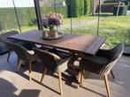 Houten tuinset - tafel met 4 stoelen en bank, Tuin en Terras, Ophalen, Bank, Hardhout, Tuinset