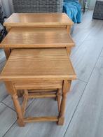 3 tafeltjes om ineen te schuiven NIEUW, Enlèvement, Neuf, Chêne, Klassiek