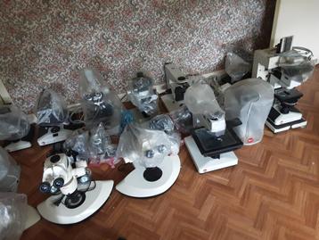 Verzameling microscopen te koop, allerlei prijzen