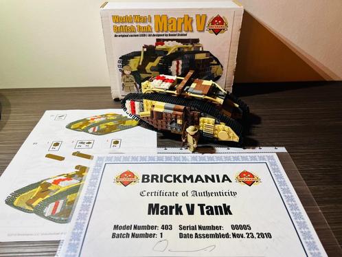 lego tank MARK V BRITISH TANK - ORIGINAL BY BRICKMANIA, Verzamelen, Militaria | Algemeen, Landmacht, Miniatuur of Beeldje, Ophalen