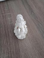 Gipsen beeldje kribbe met baby, Verzamelen, Ophalen of Verzenden, Zo goed als nieuw, Religie