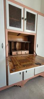 vintage 60s Prachtige speciale kast met bureau, Ophalen, Gebruikt