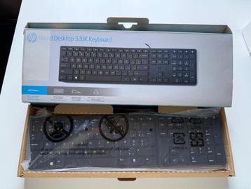 HP bekabeld desktop 320K-toetsenbord (AZERTY — BE) — Nieuw beschikbaar voor biedingen