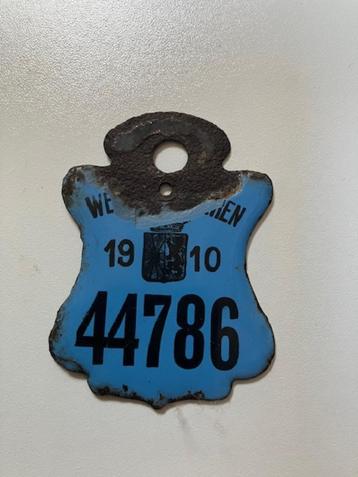 Fietsplaat Plaque de velo taxplaat beschikbaar voor biedingen