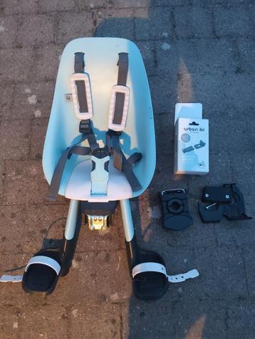 Urban iki voorzitje met 2 adapters - fietsstoeltje, Ophalen, Zo goed als nieuw, Voorzitje