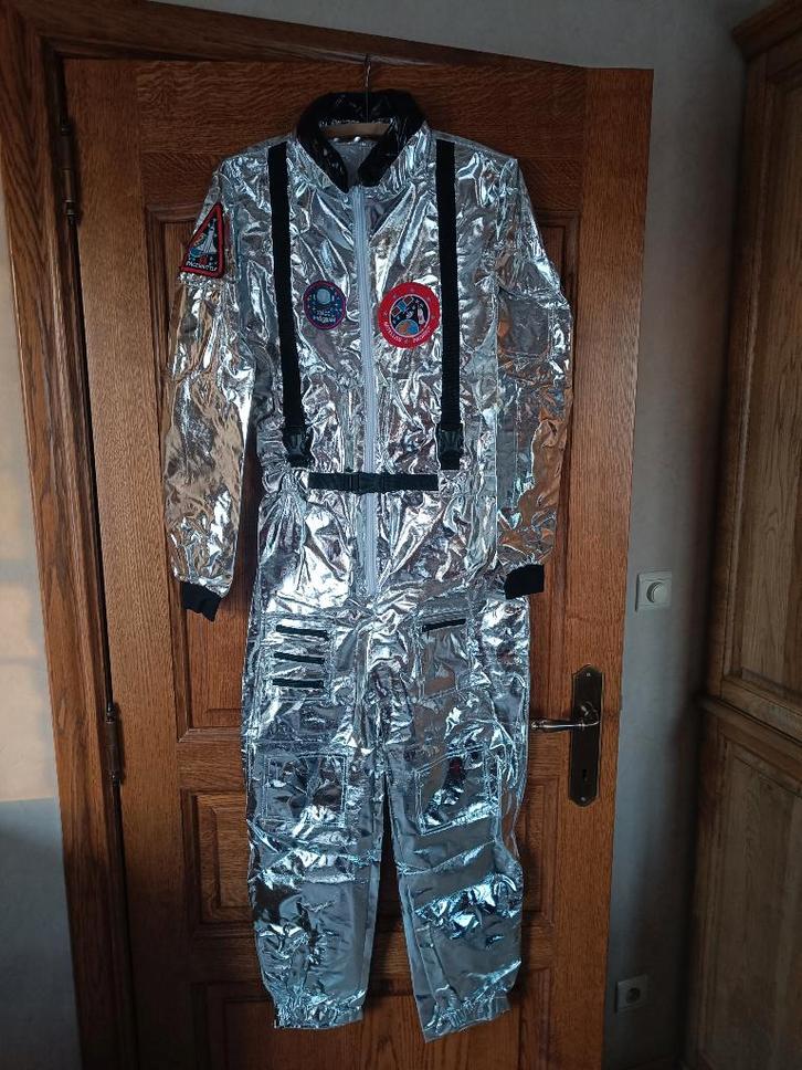 astronautenpak zilver - verkleedkledij volwassenen, Hobby & Loisirs créatifs, Costumes, Matériel de théâtre & Jeux de rôle, Neuf