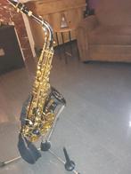 Gear4Music altsaxofoon zwart en goud, als nieuw, Ophalen, Zo goed als nieuw, Alt, Met koffer