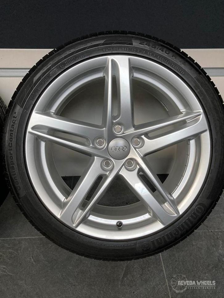 18'' originele Audi A4 B8 / B9 velgen + banden 5x112    8K0, Auto-onderdelen, Banden en Velgen, Banden en Velgen, Zomerbanden
