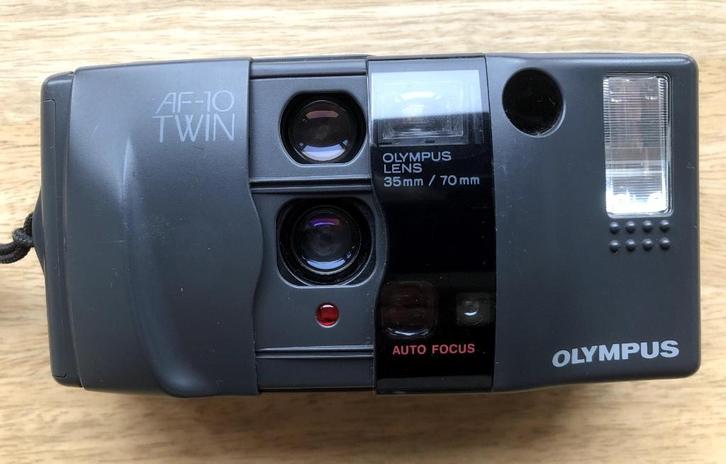 Olympus AF-10 Twin - vintage van 1991, Verzamelen, Foto-apparatuur en Filmapparatuur, Fototoestel, 1980 tot heden, Ophalen of Verzenden