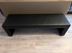 Zwarte lederen zitbank, Ophalen, Minder dan 50 cm, Gebruikt, 125 cm of meer