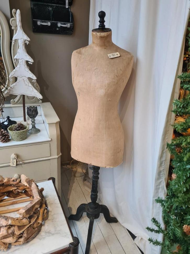 Oude paspop etalagepop mannequin, Antiek en Kunst, Curiosa en Brocante, Ophalen