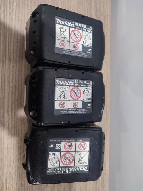 3 Makita BL1840B-batterijen, Doe-het-zelf en Bouw, Gereedschap | Machine-onderdelen en Toebehoren, Zo goed als nieuw, Ophalen