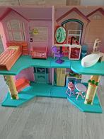 Inklapbaar gemeubeld Barbiehuis met verdieping en, Ophalen, Gebruikt, Barbie