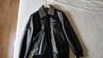 Blouson veste en cuir- Style aviateur - taille 54, Enlèvement, Comme neuf, Taille 52/54 (L), Noir