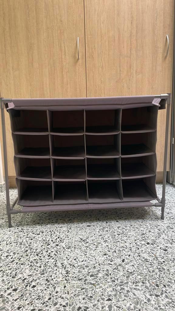 Ordex - stoffen schoenenrek 16 vakken vraagprijs €12,50, Huis en Inrichting, Kasten | Schoenenkasten, Gebruikt, Ophalen