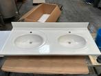 Dubbele lavabo wastafel landelijk 140 cm, Ophalen, Zo goed als nieuw, Wastafel