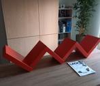 Boekenplank zigzag, Oranje-rood, Huis en Inrichting, Woonaccessoires | Wandplanken en Boekenplanken, Ophalen, Zo goed als nieuw