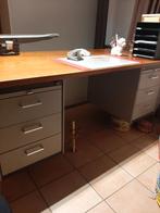 vintage industrieel bureau, Ophalen, Gebruikt, Bureau
