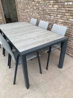 Tuintafel met 6 stoelen, Tuin en Terras, Ophalen, Zo goed als nieuw