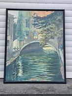 aquarelle canal a bruges signe albert j goethals, Ophalen of Verzenden