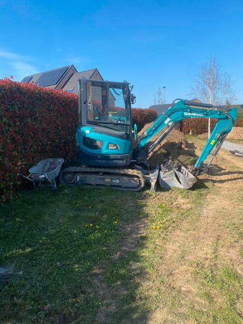 Location mini-pelle avec opérateur, Doe-het-zelf en Bouw, Gereedschap | Overige machines, Zo goed als nieuw, Ophalen