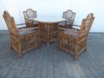COMPLETE ZITHOEK BAMBOE ROTAN LUXE STOELEN TAFEL VINTAGE, Ophalen of Verzenden, Gebruikt, Riet of Rotan, Vintage 1970s bamboe