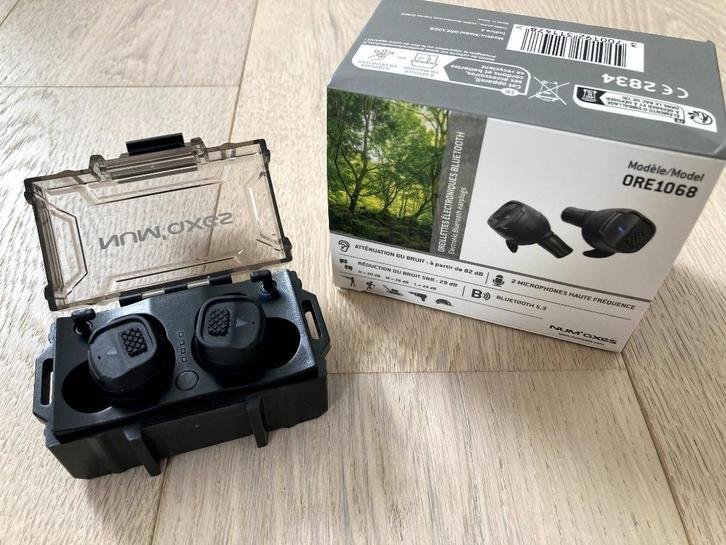 Bluetooth-oordopjes met ruisonderdrukking Num'Axe ORE1068, Sport en Fitness, Schietsport-accessoires, Zo goed als nieuw, Ophalen of Verzenden