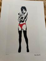Banksy lithographie limité avec certificat Kate Moss, Antiquités & Art