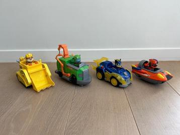 Paw patrol voertuigen 4 stuks beschikbaar voor biedingen