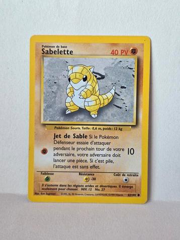 Pokemon Card Sabelette 62/102 Basisset (Fr) beschikbaar voor biedingen