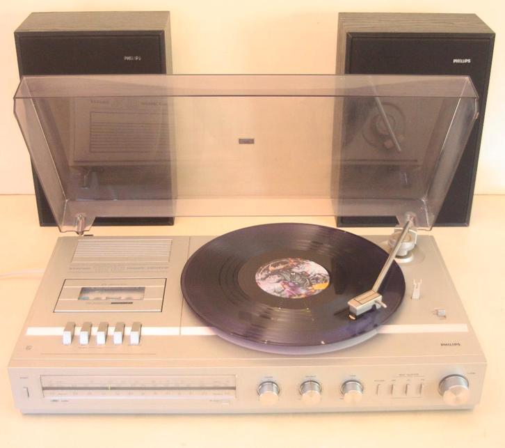 Philips 1210 Music Centre / Platenspeler, Tuner & Cassette, Audio, Tv en Foto, Platenspelers, Zo goed als nieuw, Platenspeler